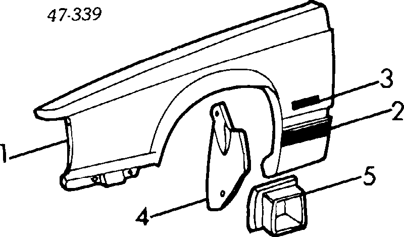 Guardabarros interior, aleta delantera, izquierdo Volvo 940 (944)