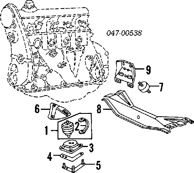 13294285 Volvo almoahada (soporte Del Motor Izquierda / Derecha)