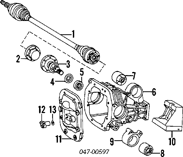 Anillo retén, diferencial eje trasero para Volvo S60 (RS, RH)