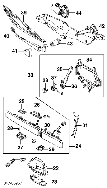 Motor limpiaparabrisas luna trasera para Volvo 850 (LW)