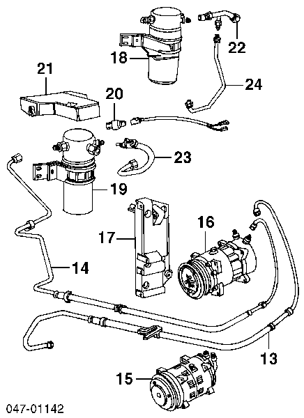 Receptor-secador del aire acondicionado 3537939 Volvo