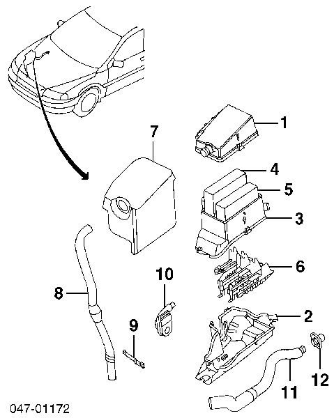 8651136 Volvo tapa, caja de fusibles