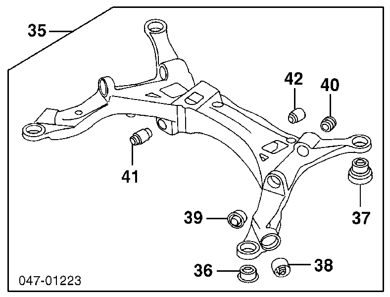 91692046 Volvo suspensión, cuerpo del eje trasero