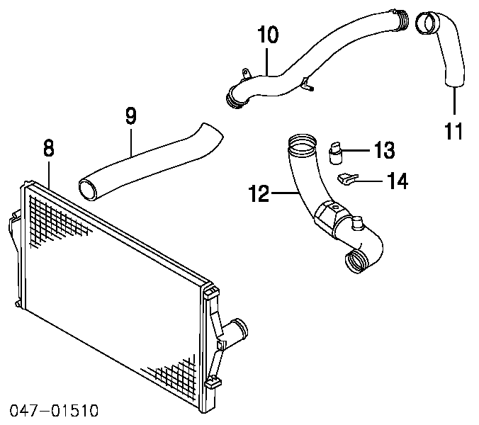 Radiador de aire de admisión 9161207 Volvo