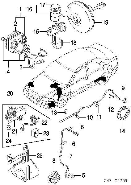 308542992 Volvo sensor abs delantero