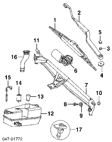 Motor del limpiaparabrisas del parabrisas 69582A2 Sidat