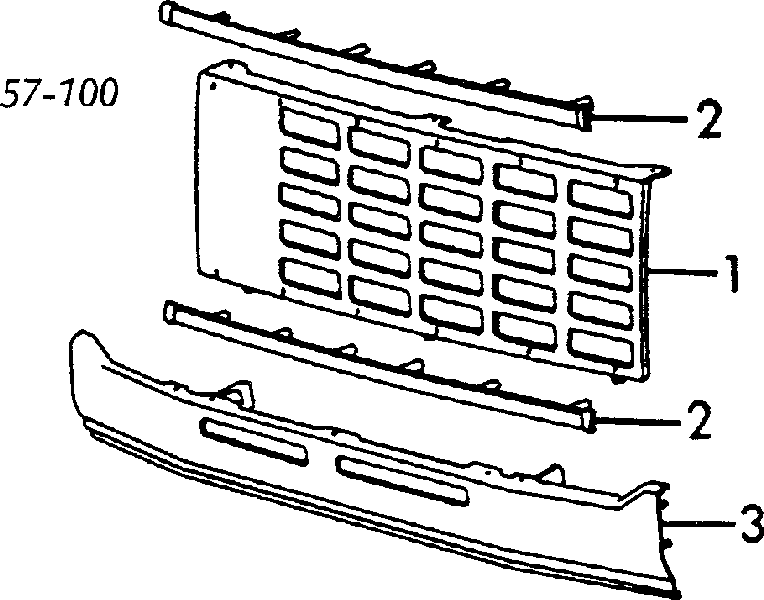 Revestimiento frontal inferior para Mitsubishi Pajero (L04G, L14G)