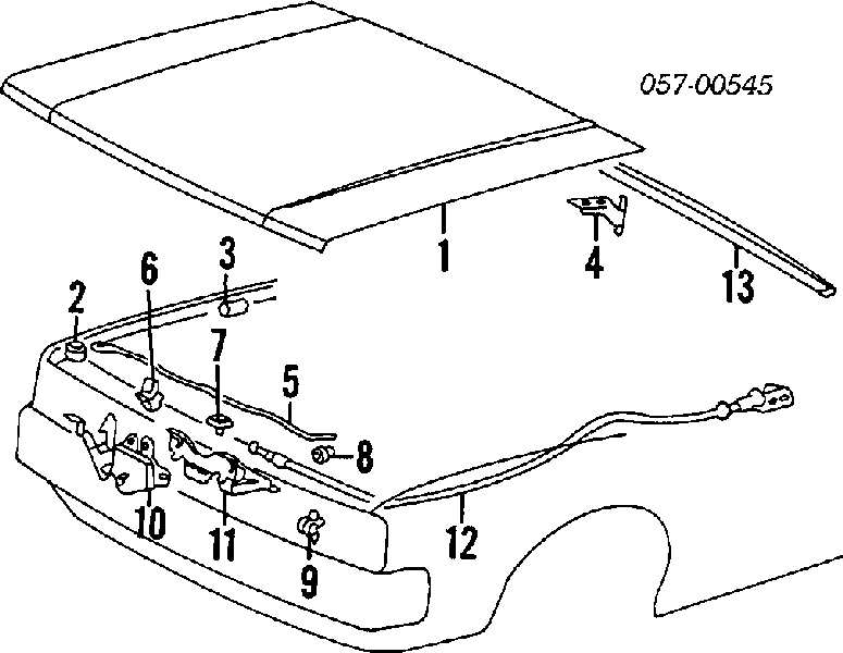 Parada de capó para Mitsubishi L 200 (KA_T, KB_T)