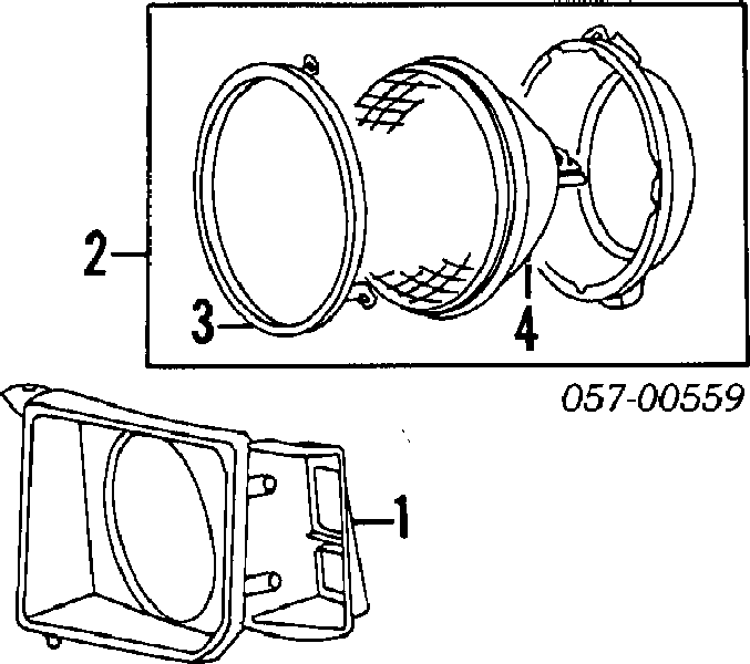 Cubierta del faro izquierda para Mitsubishi Pajero (L04G, L14G)