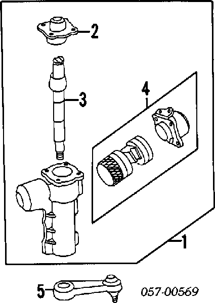 Engranaje de dirección (reductor) para Hyundai Galloper (JK)