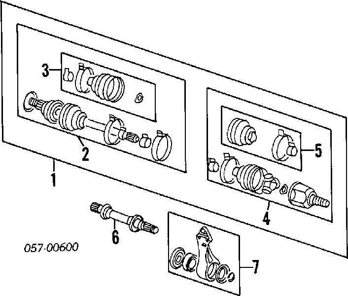 MB526400 Chrysler fuelle, árbol de transmisión delantero exterior