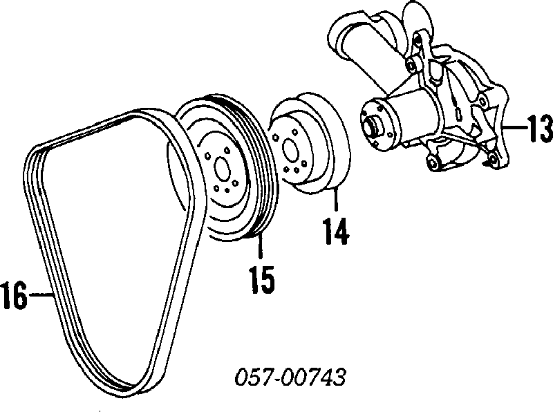 MD180574 Chrysler correa trapezoidal