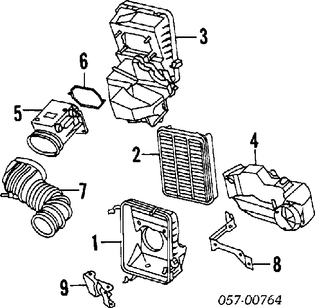 Sensor De Flujo De Aire/Medidor De Flujo (Flujo de Aire Masibo) ADC474209 Blue Print