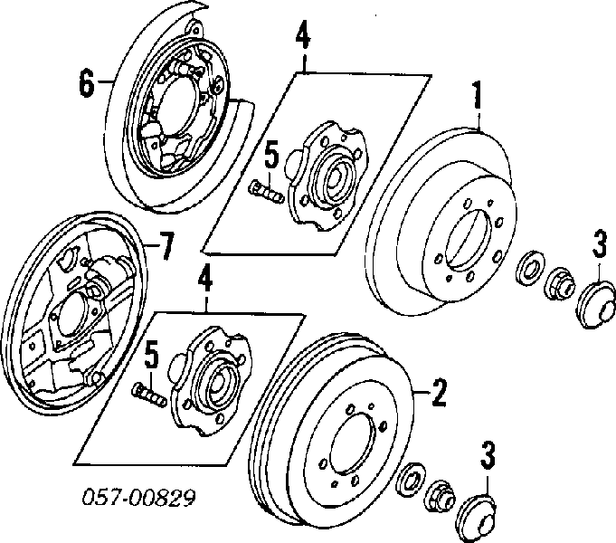 MB663557 Chrysler cubo de rueda trasero