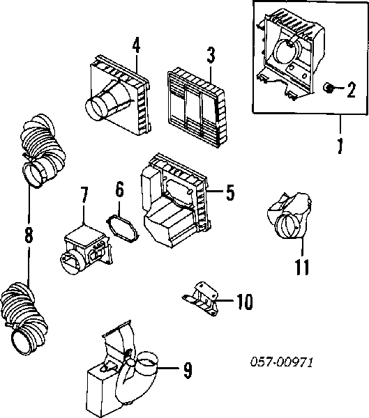 MD620737 Chrysler filtro de aire