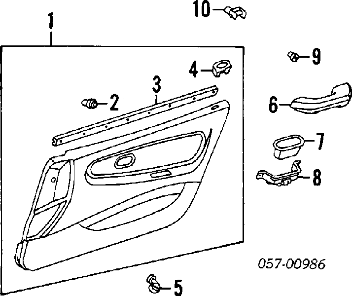 MU480033 Chrysler clips de fijación de parachoques trasero
