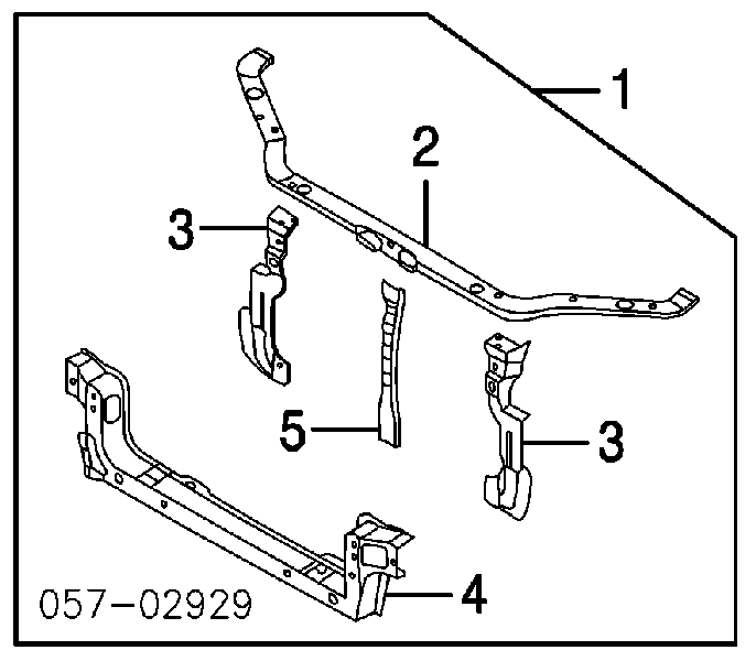 MR566904 Mitsubishi Revestimiento frontal inferior