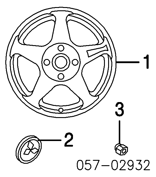 MR133768 Chrysler tapacubos de ruedas
