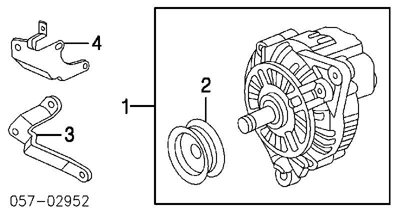 MD619392 Mitsubishi Rueda libre alternador 