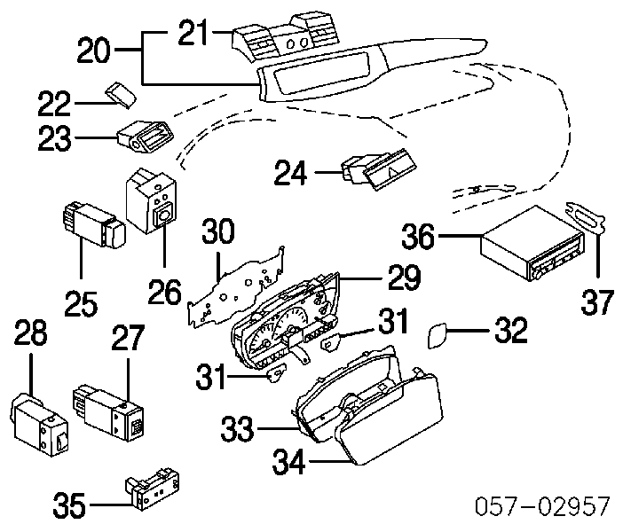 Botón de elemento de regulación, regulación del alcance de faros para Mitsubishi Pajero (V80)