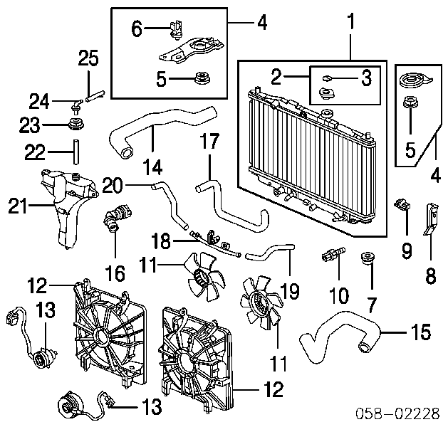 Motor del ventilador de enfriado para Honda Accord (CL, CM)