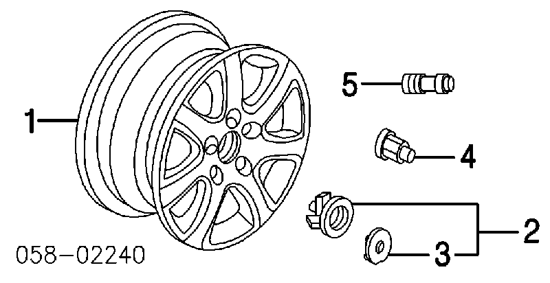 Tuerca de rueda 90381S4L003 Honda