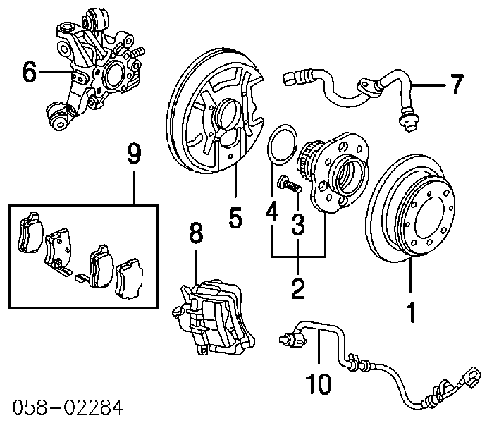 Tubo flexible de frenos trasero derecho para Honda Accord (CL, CM)