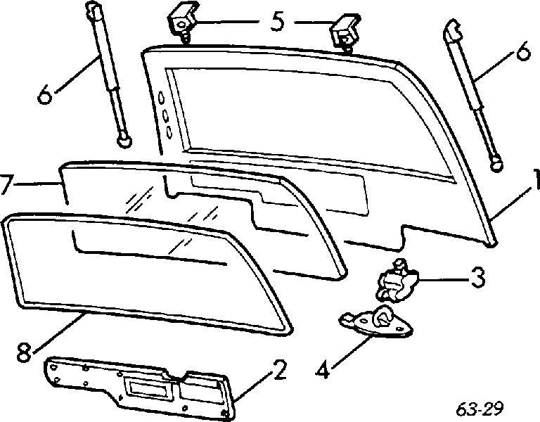 Amortiguadores maletero Daihatsu Charade 3 (G100, G101, G102)