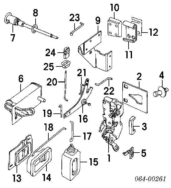 Cilindro de cerradura de maletero para Land Rover Discovery (LJ ,LT)