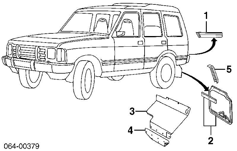 Juego de faldillas guardabarro traseros para Land Rover Discovery (LG, LJ)