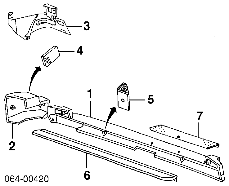 Soporte de paragolpes trasero izquierdo Land Rover Discovery 2 (LJ ,LT)