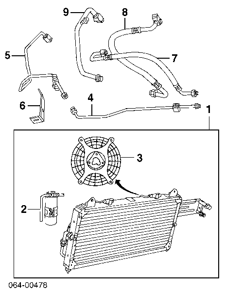 Receptor-secador del aire acondicionado JRJ100550 Land Rover