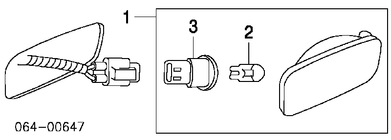 Luz intermitente guardabarros XGB000030 Land Rover