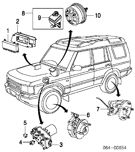 SRD100461 Land Rover módulo abs
