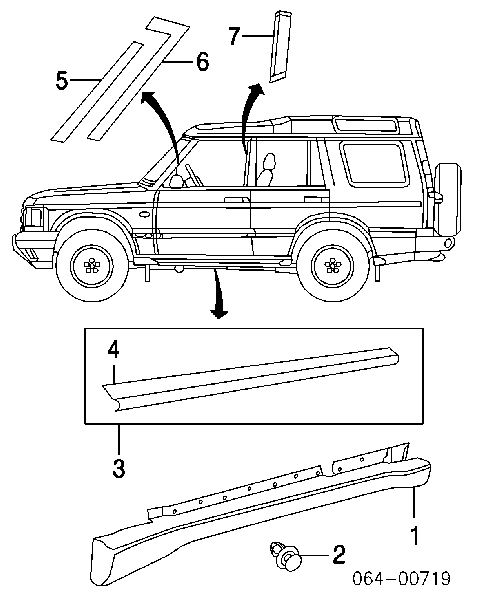 Moldura de parabrisas izquierda para Land Rover Discovery (LJ ,LT)