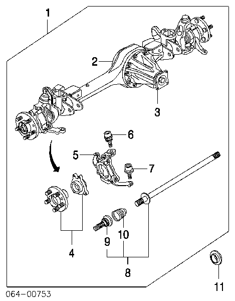 Árbol de transmisión delantero izquierdo para Land Rover Discovery (LJ ,LT)