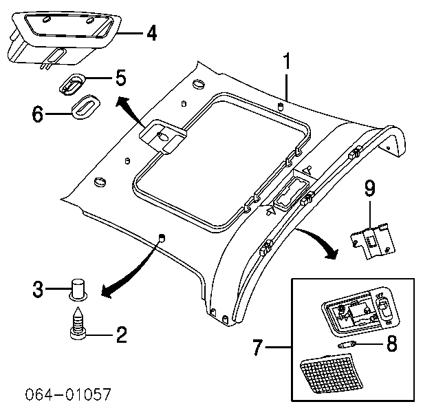 Luz interior (cabina) Land Rover Discovery 2 (LJ ,LT)