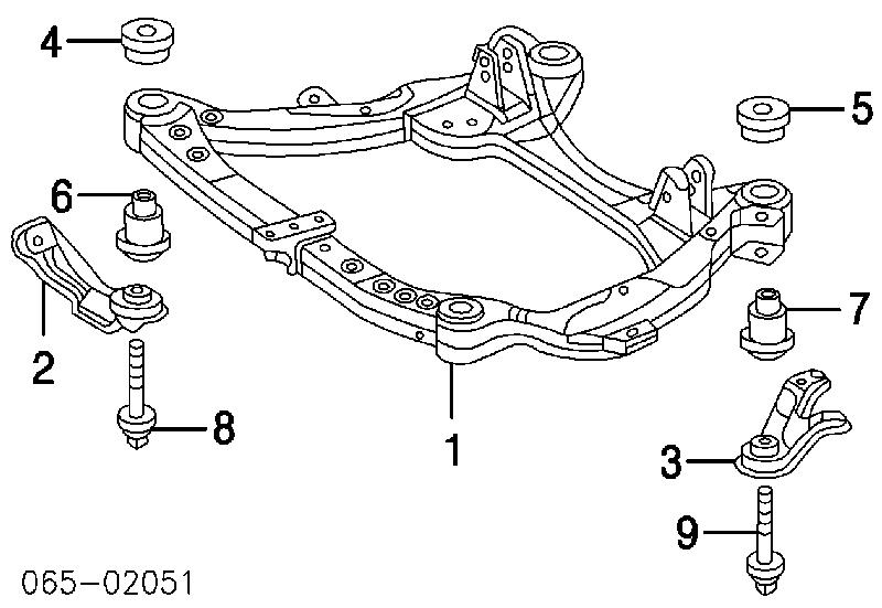 5102348030 Toyota soporte de viga delantero