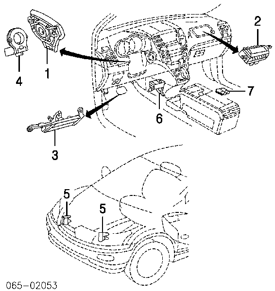 Sensor AIRBAG delantero para Toyota RAV4 (XA2)
