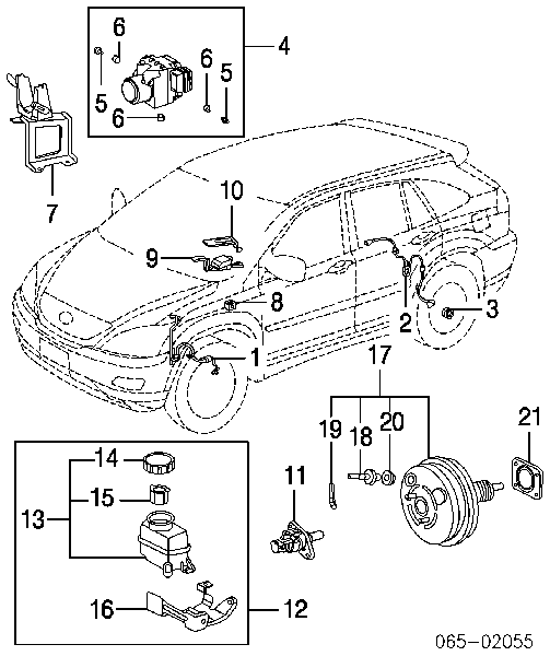 Sensor de freno, trasero derecho para Lexus RX (U3_)