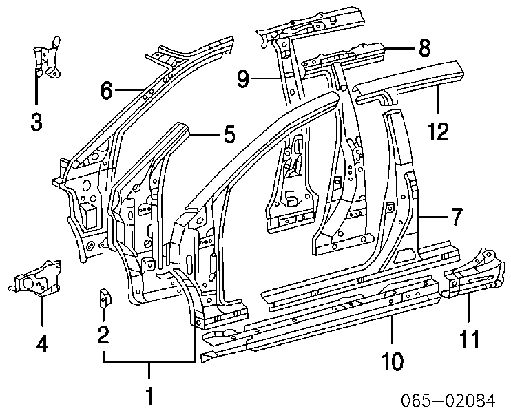 Pilar, carrocería, delantera izquierda para Lexus RX (U3)