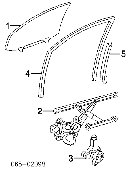 Luna de puerta delantera izquierda para Lexus RX (U3_)