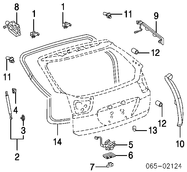 Amortiguador de maletero GS2A63620C Mazda