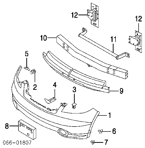 Soporte de parachoques delantero izquierdo para Infiniti FX (S50)