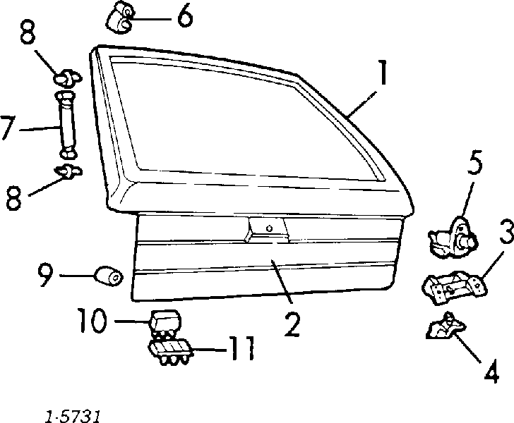 Cerradura maletero Opel Kadett E 
