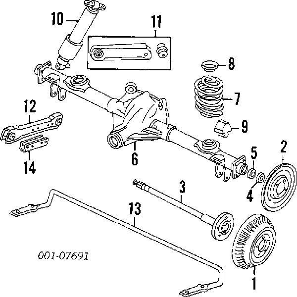 Retén del semieje trasero E1AZ1177A Ford