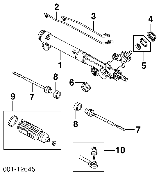 Cremallera de dirección GM957 WAT