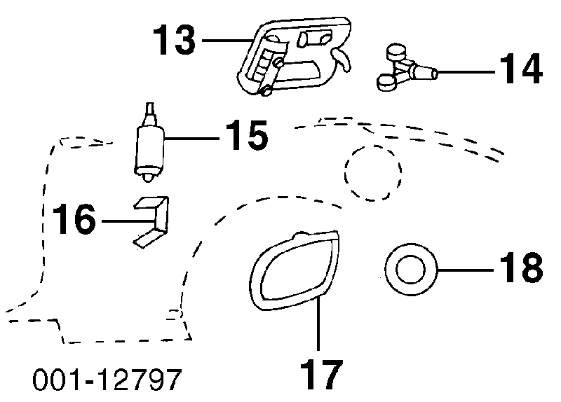 90460064 General Motors cerradura, tapa del depósito de gasolina