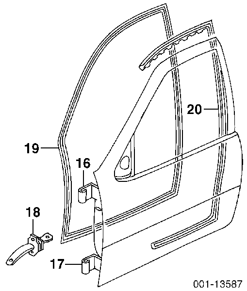 90564478 Peugeot/Citroen asegurador puerta delantera