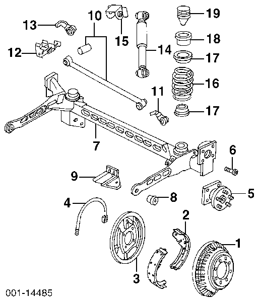 10331459 General Motors amortiguador trasero